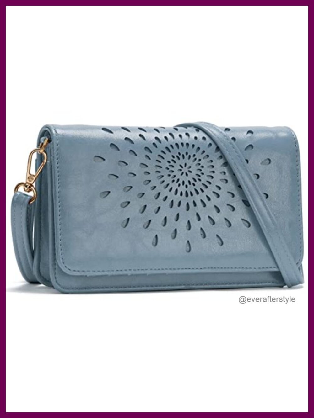 RFID Crossbody Bag Vegan Leather Wallet Wristlet Card Holder